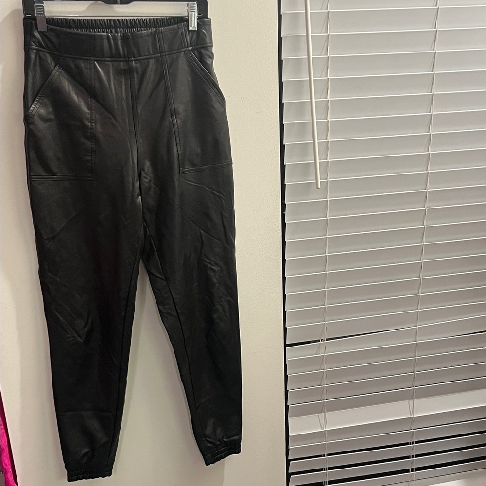 SPANX Black Leather Pants